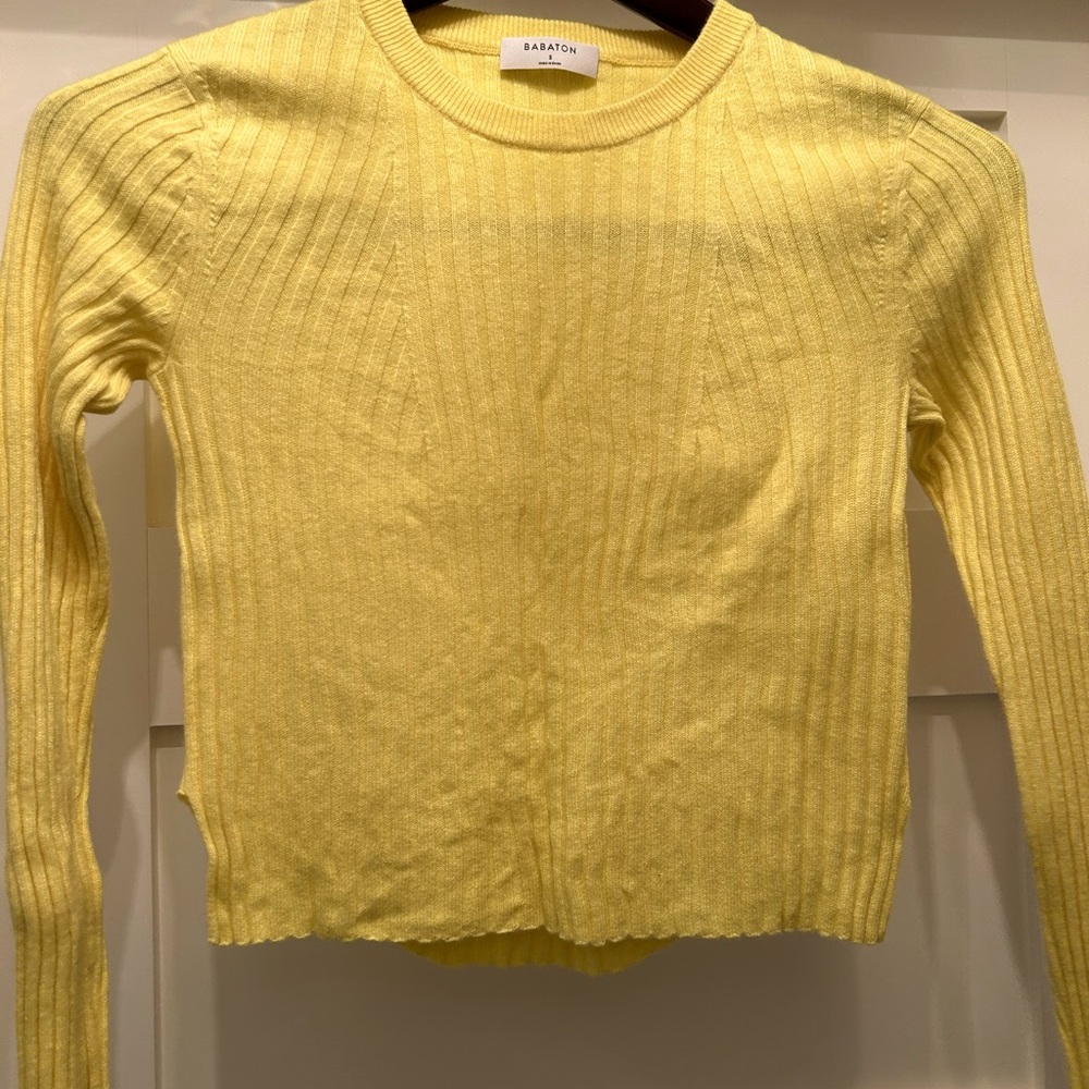 Babaton! Perfect yellow. Cropped sweater